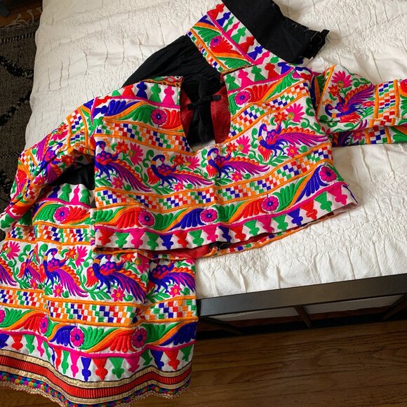 Festive bohemian crop top and long skirt - Picture 5 of 8